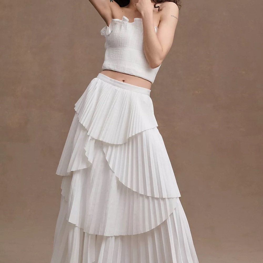 AMUR Ophelia Tiered Pleated Ball Bridal Skirt